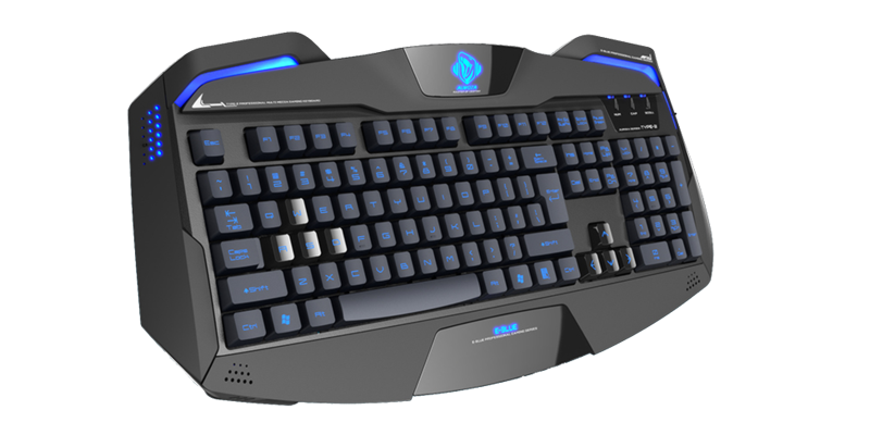 E-blue Auroza, klávesnica US, herná, podsvietené okraje typ drátová (USB), čierna